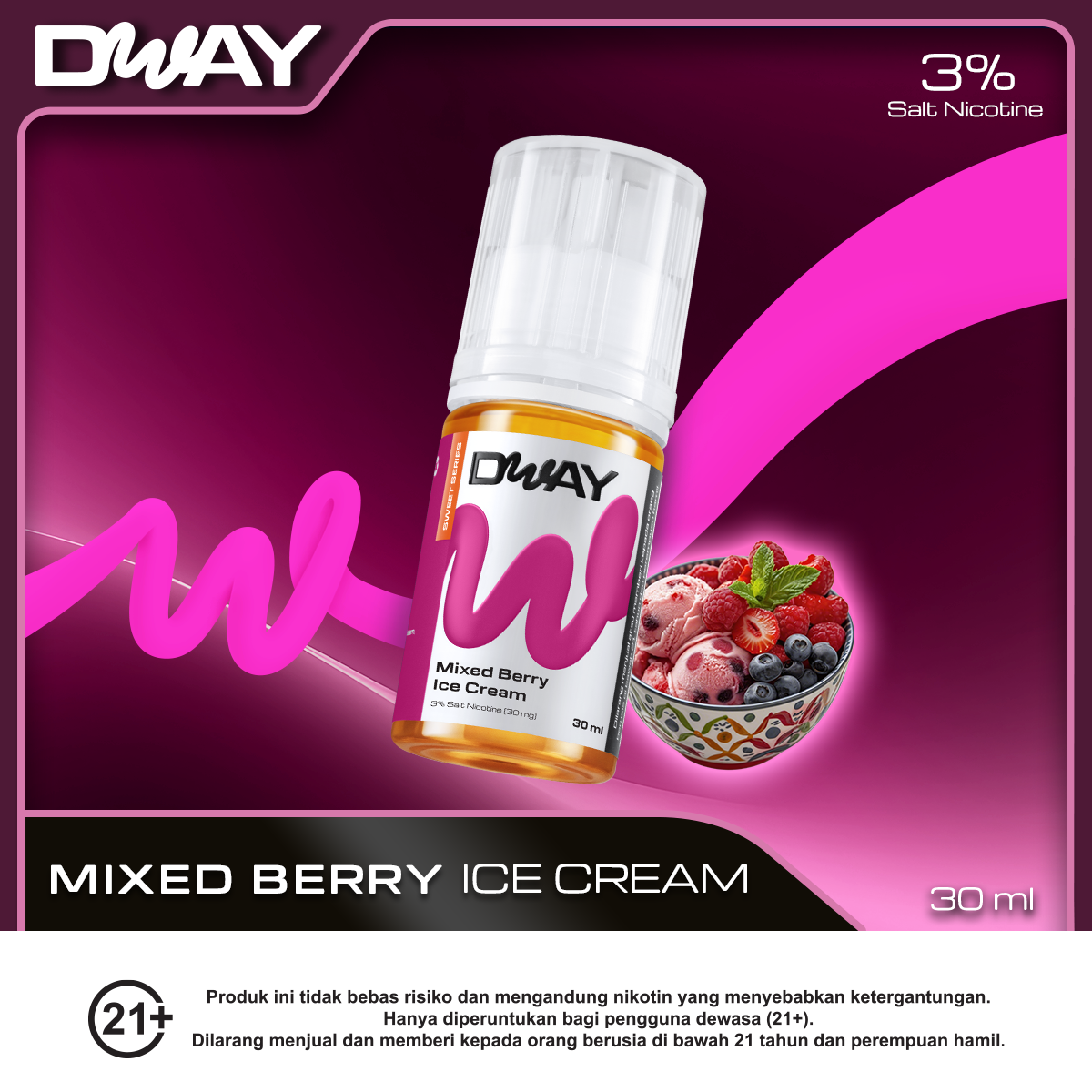 DWAY Liquid Mixed Berry Ice Cream